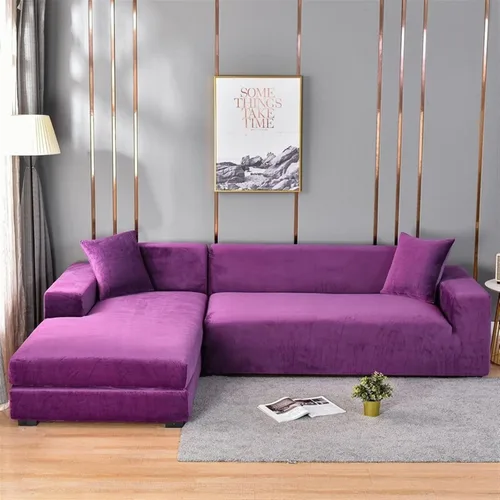 Vista 14 de MIPOPS Fundas de sofá de tela de terciopelo, funda elástica para sofá seccional, funda de sofá en forma de L, funda para sillón diván para sala de J