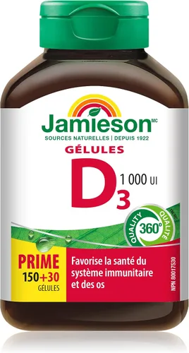 Vista 2 de Jamieson Vitamina D 1000iu 180 cápsulas blandas
