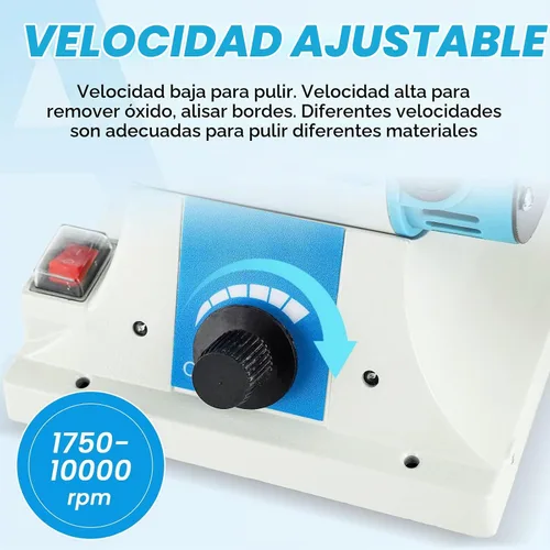 Vista 3 de BAOSHISHAN - Amortiguador de banco de velocidad variable con 3 tipos de ruedas de pulido