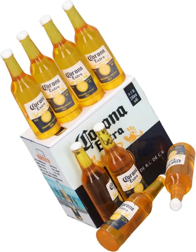 Vista 5 de Botellas de cerveza en miniatura, accesorios multiusos para casa de muñecas 1:12, detalles vívidos para regalos