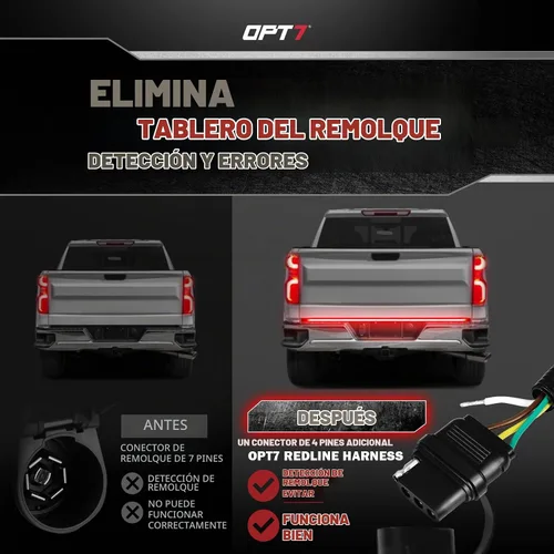 Vista 3 de OPT7 Arnés de barra de luz para portón trasero para Silverado/Sierra 1500