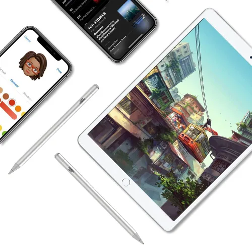 Vista 5 de Stylus para iPad, Stylus para iPhone (Plata)
