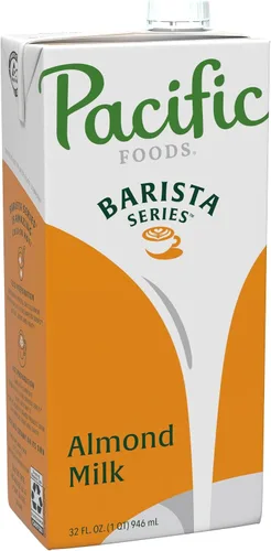 Vista 8 de Pacific Foods Leche de almendras original de la serie Barista, leche a base de plantas, caja de 32 onzas