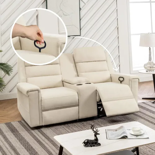 Vista 2 de Piezas de repuesto para cable reclinable, mango de liberación de anillo en D con punta en S para reparación de sofás y sillones reclinables, 2