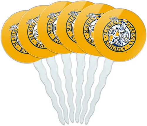 Vista 26 de Abilene Christian - Juego de 6 palillos para cupcakes con logotipo secundario