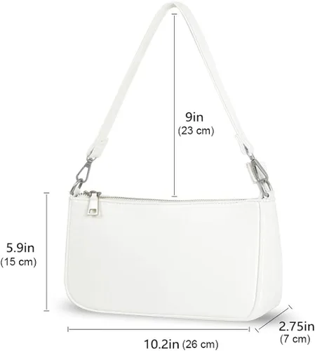 Vista 5 de NIUEIMEE ZHOU Bolso de hombro pequeño con 2 correas extraíbles para mujer