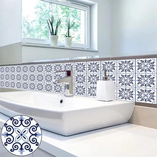 Vista 8 de 15 calcomanías autoadhesivas para azulejos, calcomanías de pared para salpicaduras de pared para cocina, sala de estar, baño, calcomanías de pared
