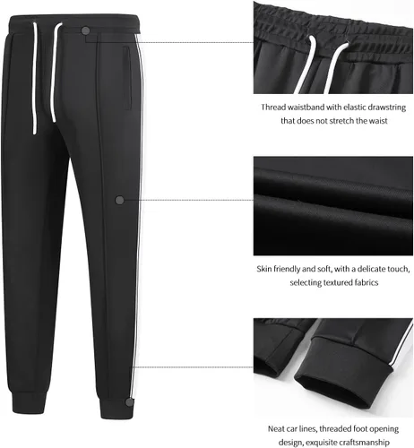 Vista 4 de Men's Tracksuits Set Long Sleeve Causal Full Zip Running Sports Sweatsuit for Men 2 Piece Outfits