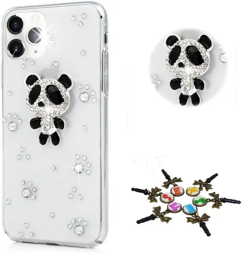Vista 4 de Sparkle - Funda compatible con Samsung Galaxy A14 5G, elegante funda 3D hecha a mano con diamantes de imitación de estrella musical, diseño