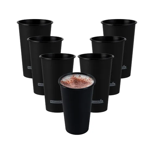 Vista 20 de Restaurantware -Bev Tek Vasos de plástico de 12 onzas, 100 vasos desechables para bebidas – Las tapas se venden por separado, sirven bebidas Negro
