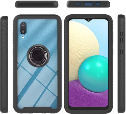 Vista 101 de Funda compatible con Xiaomi Poco X3 NFC, compatible con Xiaomi Poco X3 Pro/Poco X3 Ring Stand 3 en 1, color negro