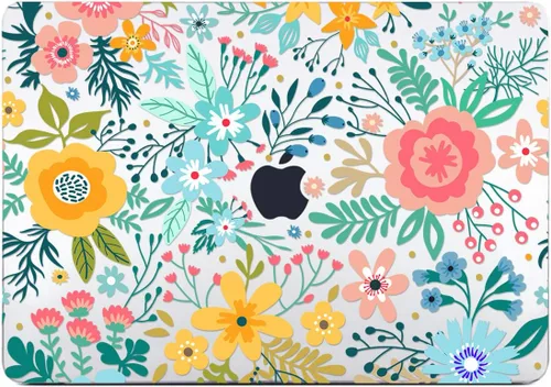 Vista 7 de TWOLSKOO Funda para MacBook Air de 13,3 pulgadas (versión antigua 2018-2021, modelos: M1 A2337, A2179, A1932) - Carcasa rígida con protector de Flor