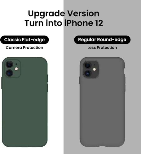 Vista 3 de Cordking Funda diseñada para iPhone 11, silicona [borde recto] y [protección de cámara] Funda mejorada para teléfono con forro de microfibra suave
