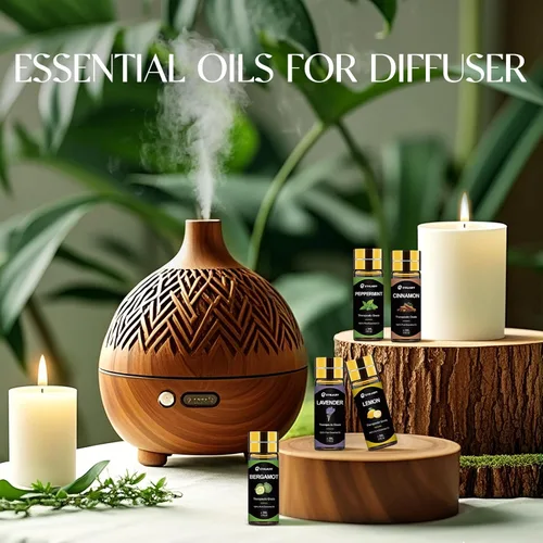Vista 5 de Conjunto de los 12 mejores aceites esenciales, aceite esencial puro para difusor, humidificadores, cuidado de la piel, masaje, fragancia