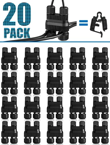 Vista 7 de SUNVIE Fastlock2 - Conector de cable de bajo voltaje para iluminación de paisaje, impermeable, conector de bajo voltaje, conectores de cable