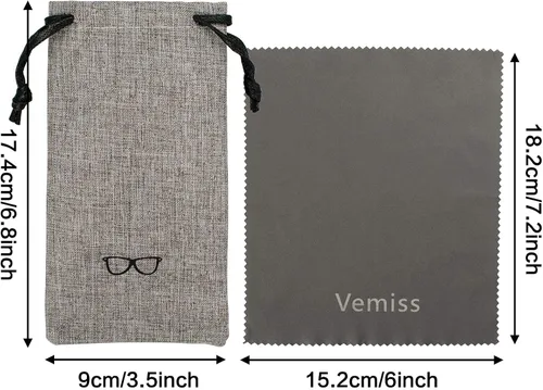 Vista 6 de Vemiss - Funda rígida para lentes de sol (lino)