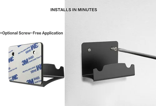 Vista 4 de Monzlteck Nuevo soporte de pared para controlador PS4, compatible con controlador PS5, aplicación sin tornillos (individual)