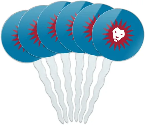 Vista 272 de Abilene Christian - Juego de 6 palillos para cupcakes con logotipo secundario