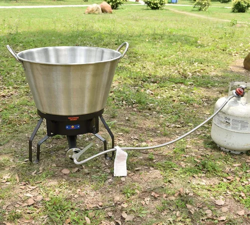 Vista 7 de ARC - Wok mexicano resistente de acero inoxidable de 21 pulgadas, 41 cuartos de galón, ideal para carnitas y estofado