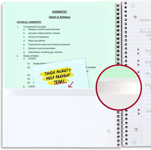 Vista 5 de Five Star Cuaderno de espiral + aplicación de estudio, paquete de 4, 1 materia, papel reciclado a rayas universitarias, 8-1/2 x 11 pulgadas, 100