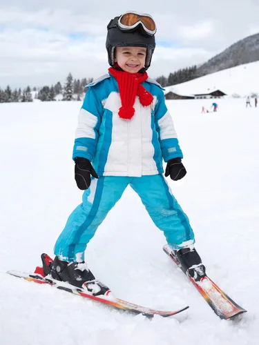 Vista 5 de Boao Snow Mittens Winter Ski Mittens Waterproof Warm Cotton-Lined Gloves for Kids