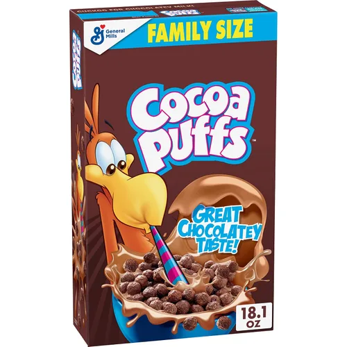 Vista 7 de Cocoa Puffs, Cereal de desayuno de chocolate, granos enteros, 10.4 onzas (paquete de 12)