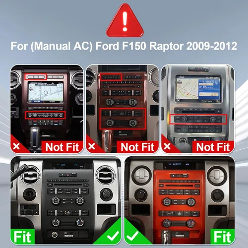 Vista 2 de Radio de coche Android 14 para 2+32G (CA manual) Ford F150 Raptor 2009-2012 9 pulgadas pantalla táctil estéreo de coche con Carplay Android Auto