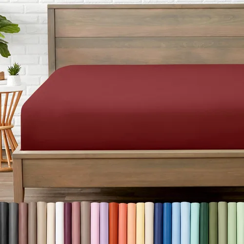 Vista 8 de Bare Home - Sábana bajera de microfibra 1800 muy suave y duradera, para colchones altos tamaño individual, color blanco Deep Pockets 6 to 15