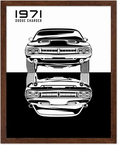 Vista 16 de Poster Master Póster de coche – Impresión clásica de coche – Arte de vehículo – Gran decoración de pared de garaje u oficina – 8 x 10 pulgadas
