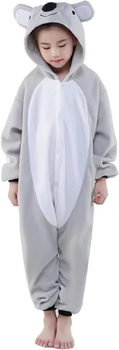 Vista 5 de CANASOUR – Pijama de poliéster para disfraz de Halloween para niños Ardilla Voladora Gris