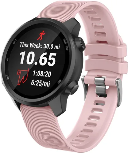 Vista 12 de ISABAKE - Correa de reloj de 0.787 in para Garmin Forerunner 245 645/Vivoactive 3/Venu Sq Negro