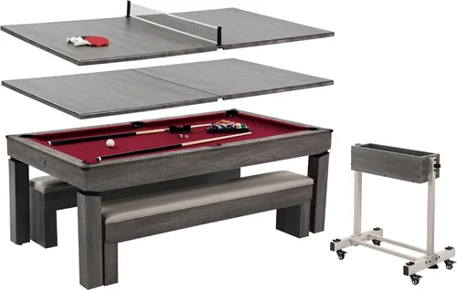 Vista 9 de Barrington Billiards 7Ft. Combo Table 3-in-1 Pool Table, Dining & Ping Pong