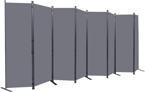 Vista 15 de Divisor de habitación portátil de 6 pies y pantallas de privacidad plegables, divisor de tela de 102 pulgadas de ancho para separación
