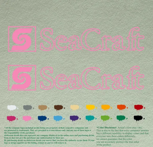 Vista 3 de SeaCraft Calcomanías de repuesto compatibles con Sea Craft, calcomanías de vinilo para barcos con motor fuera de borda, juego de 2