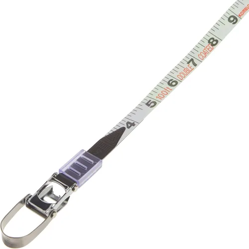 Vista 5 de Komelon 8811 - Cinta métrica de carrete abierto de retroceso rápido con hoja de fibra de vidrio recubierta de nylon doble, 100 pies por 1/2 pulgada