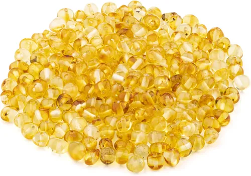 Vista 9 de Cuentas de ámbar estilo barroco, pulido y crudo, piedra báltica 100% natural, 0.197-0.236 in, suelta con agujeros perforados, varios colores - Amber