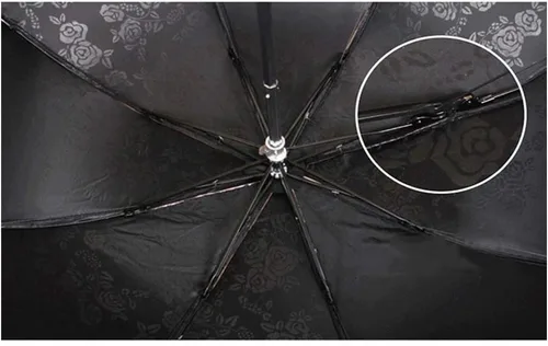 Vista 14 de Orgrimmar Sombrilla de encaje para mujer, protección anti-UV, UPF 50+, paraguas plegable ligero y portátil (negro)