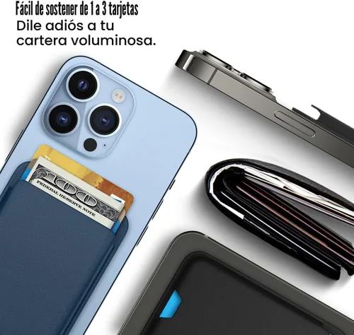 Vista 3 de Cartera magnética iLodn compatible con MagSafe para iPhone 17 16 15 14 13 12 Pro Max Air Plus, tarjetero Mag 3 Safe adhesivo para accesorios