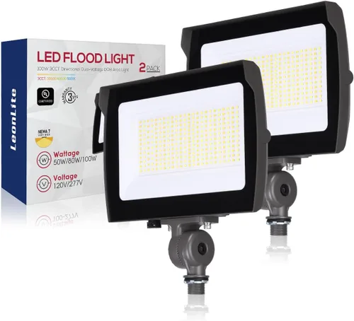 Vista 8 de LEONLITE Luz de inundación de 100W LED con el soporte del nudillo, prenda