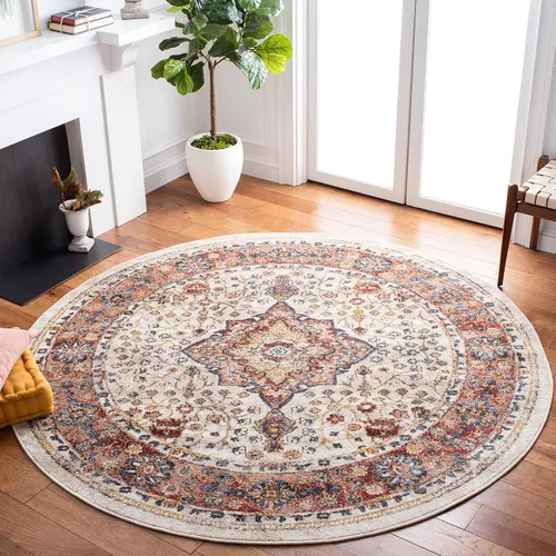 Vista 74 de SAFAVIEH Bijar Collection - Alfombra decorativa de 2 pies 3 pulgadas x 4 pies, marfil y óxido, diseño oriental envejecido, no desprende pelusa