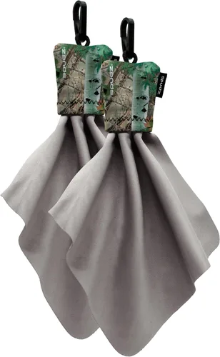 Vista 18 de SPUDZ Limpiador clásico de lentes de microfibra, bolsa con clip, lavable, para binoculares, visores, gafas, pantallas Alpine Mountain Camo, 6 x 6