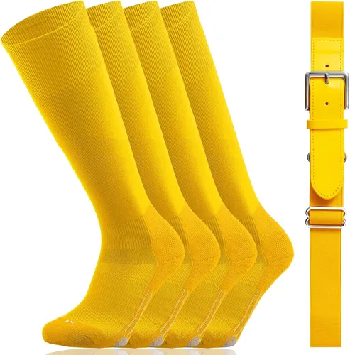 Vista 14 de Youper Conjunto combinado de cinturón y calcetines de béisbol/sóftbol juvenil (2 pares de calcetines y 1 cinturón)