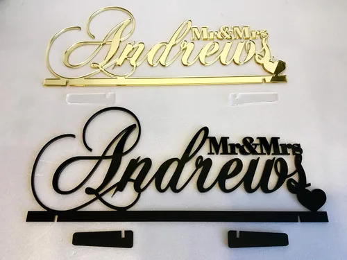 Vista 7 de Letrero personalizado de mesa de boda con corazón con apellido personalizado, centro de mesa de novia independiente acrílico o madera, 13.1 x 5