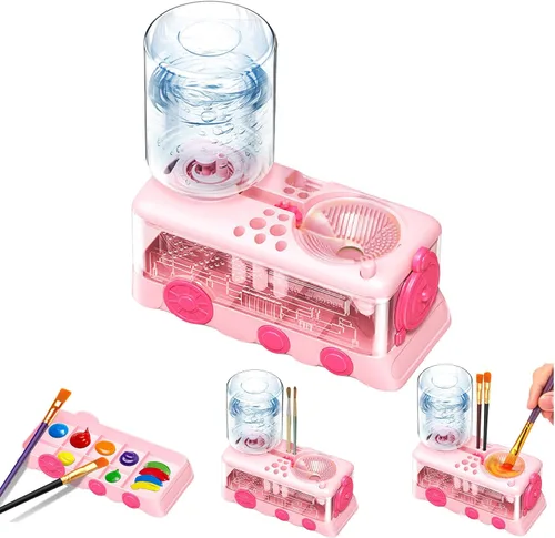 Vista 8 de 2025 Herramienta Mejorada de Limpieza de Pinceles de Pintura, Taza Enjuagadora de Pinceles con Circulación de Agua Corriente para Pintura Artística