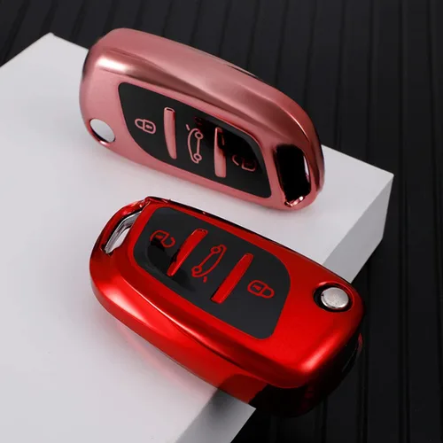 Vista 2 de WYONGZ Funda plegable de TPU para llave de coche para Peugeot Citroen C2 C4 C5 DS3 DS4 DS5 DS6 Protector Accesorios