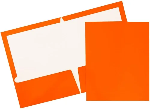 Vista 10 de JAM PAPER Carpetas brillantes laminadas con dos bolsillos, color azul bebé, paquete de 3