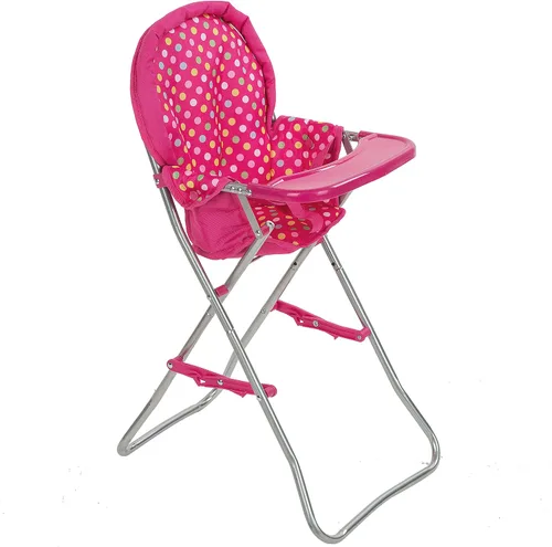 Vista 10 de Fash n kolor - Silla alta para muñecas con bandeja, se adapta a muñecas de bebé de hasta 18 pulgadas, silla alta de juguete con estampado de flores