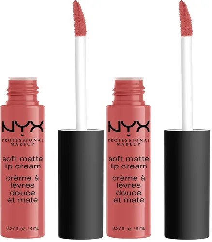 Vista 5 de NYX PROFESSIONAL MAKEUP - Crema labial mate y suave, lápiz labial líquido ligero, Abu Dhabi (rosa profundo-beige)