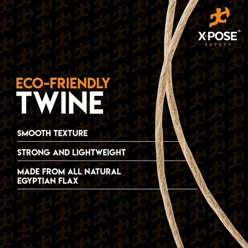 Vista 4 de Xpose Safety Ruby Italian Spring Twine – Cuerda de bola italiana de 4 capas de 1/2 libra – Cinta de tapicería – Cordón recubierto de cera natural