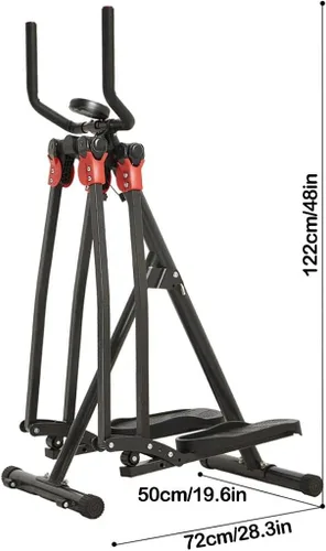 Vista 5 de Máquina elíptica, caminadores de aire, planeador de aire multidireccional, para fitness, máquina de entrenamiento y ejercicio con monitor LCD, B, A